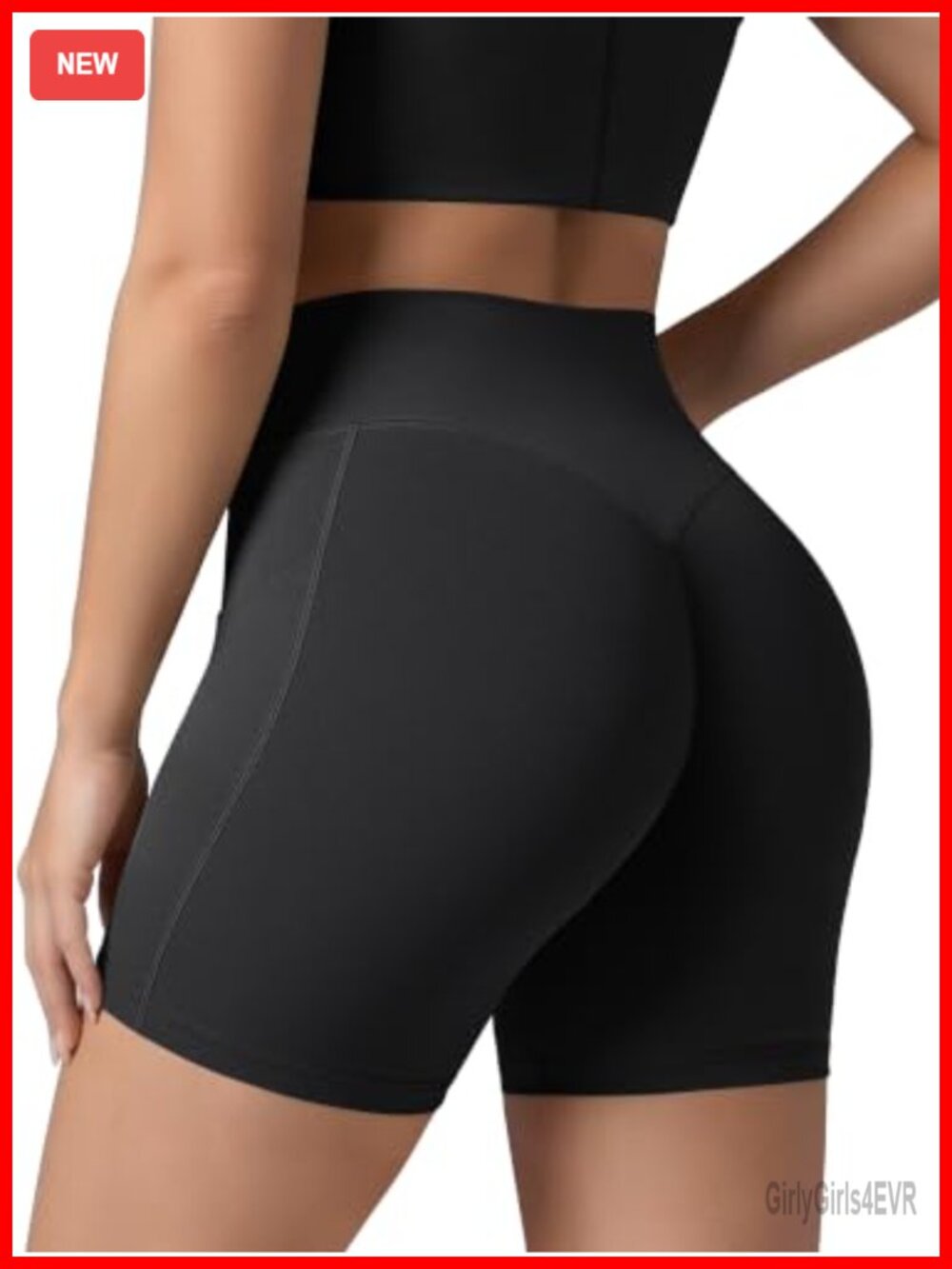 ODODOS Scrunch Butt Lifting Compression Shorts with Pockets 5in Biker Shorts